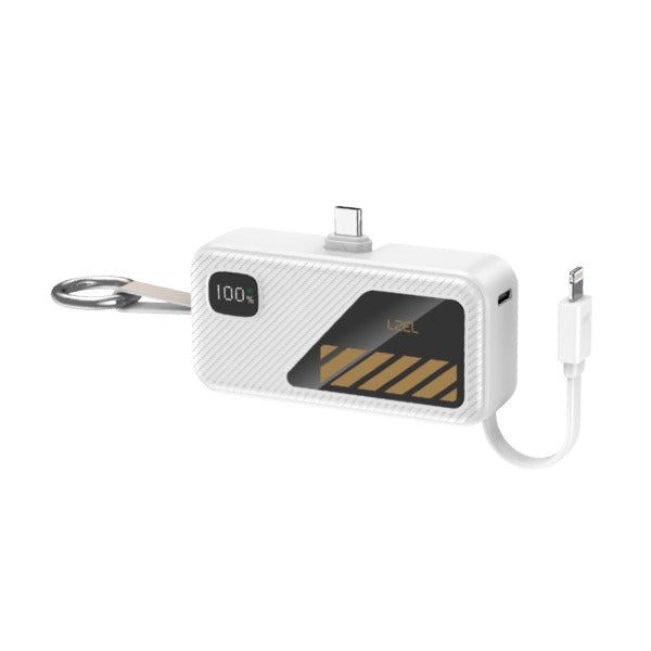 بطارية شحن من ليزل – NanoFlux Charger Mini بسعة 5000 مللي أمبير، يدعم تقنية الشحن السريع PD ومنفذ Type-C ، مزوّد بكابل Lightning مدمج | أبيض بطارية شحن من ليزل – NanoFlux Charger Mini بسعة 5000 مللي أمبير، يدعم تقنية الشحن السريع PD ومنفذ Type-C ، مزوّد بكابل Lightning مدمج | أبيض